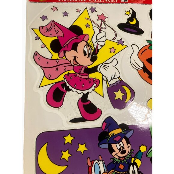 Disney Vintage Halloween Static Cling Window Decorations  Mickey & Friends - Picture 2 of 12